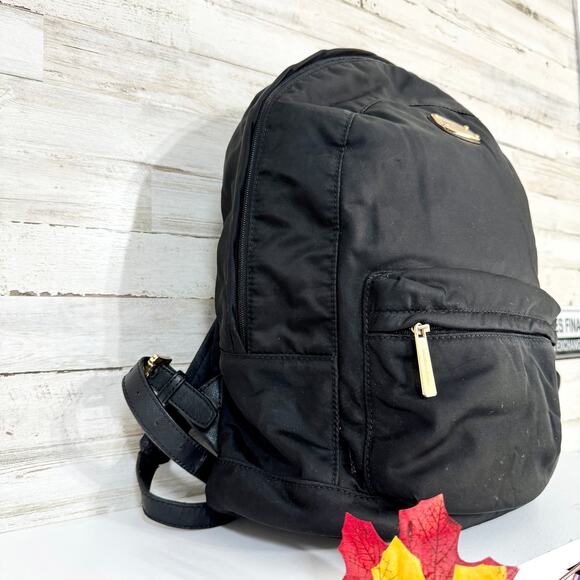 Michael Kors Women Black Nylon Jet Set Travel Large Backpack - Picture 4 of 8